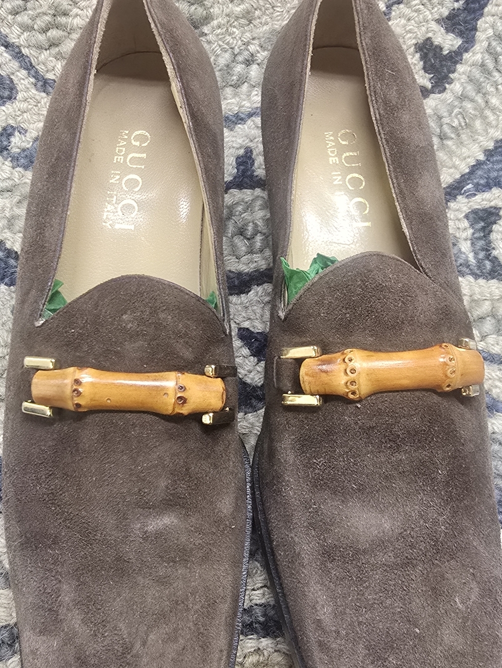 Gucci Brown Suede Loafers with Bamboo Horse Bit 5 1/2 B - Picture 10 of 13